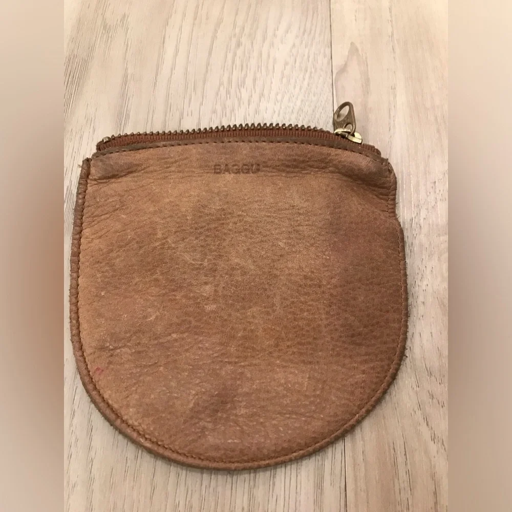 Baggu Brown Leather small  Pouch *Read* - Picture 3 of 11